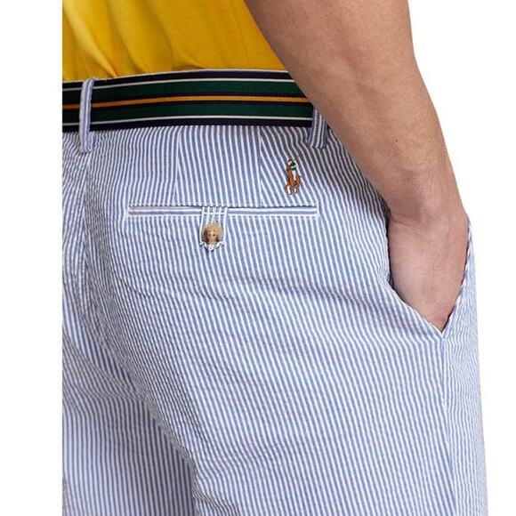 NEW Polo Ralph Lauren Mens Shorts Seersucker Classic 9 1/4" Stretch 42 - Picture 2 of 5